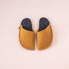 Curucma yellow and navy blue slippers