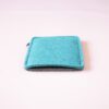 Kindle case made of turquoise blue and dark gray wool felt