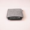 Kindle case made of black and dark gray wool felt