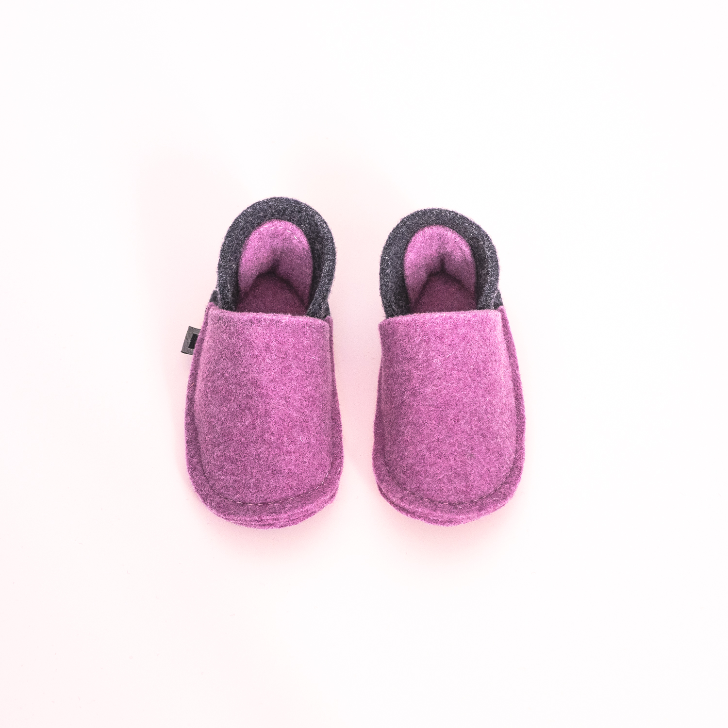 Orchid purple and navy blue slippers for toddlers