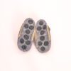 Dark gray and peach yellow slippers for toddlers