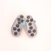 Light gray and turquoise blue slippers for toddlers