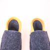 Navy blue and peach yellow slippers for toddlers