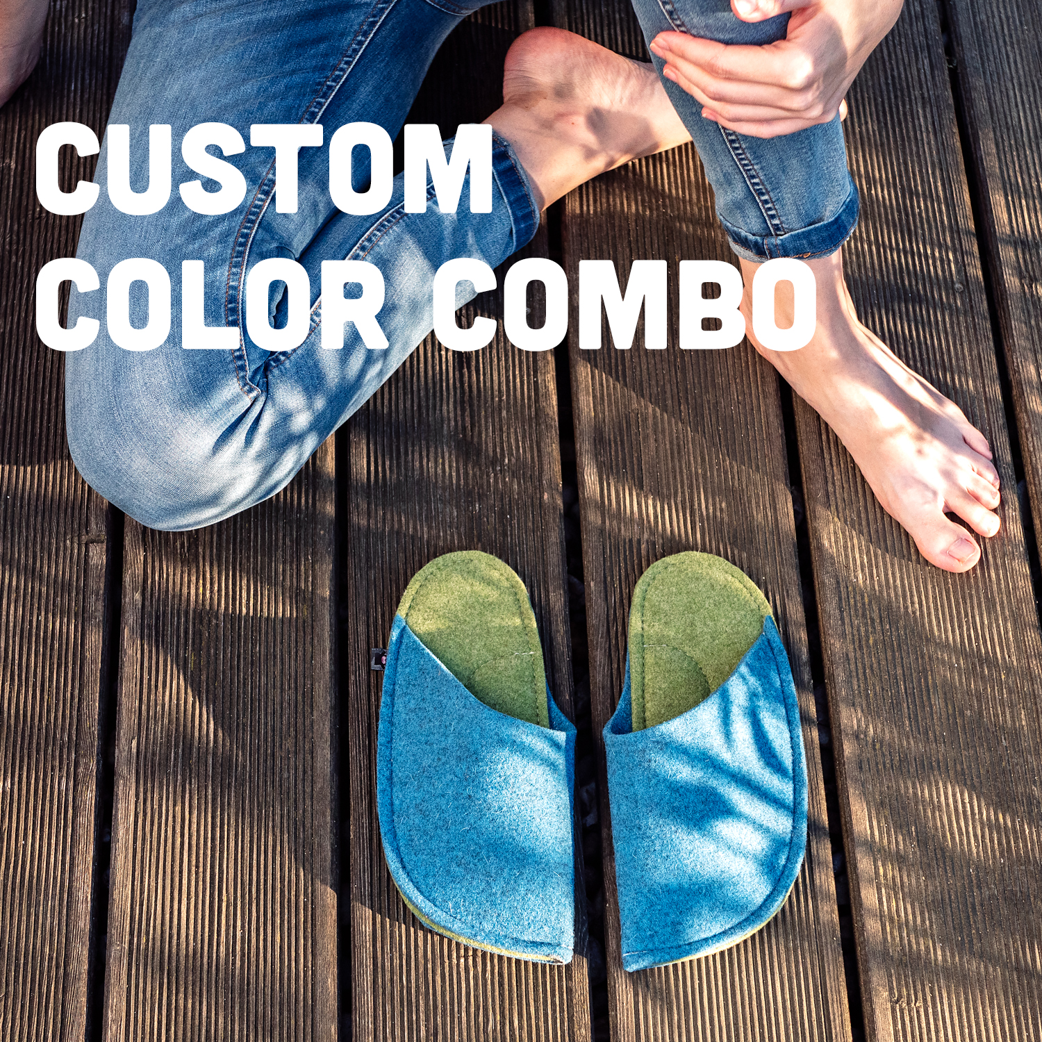 Choose your favorite custom color combination of slippers